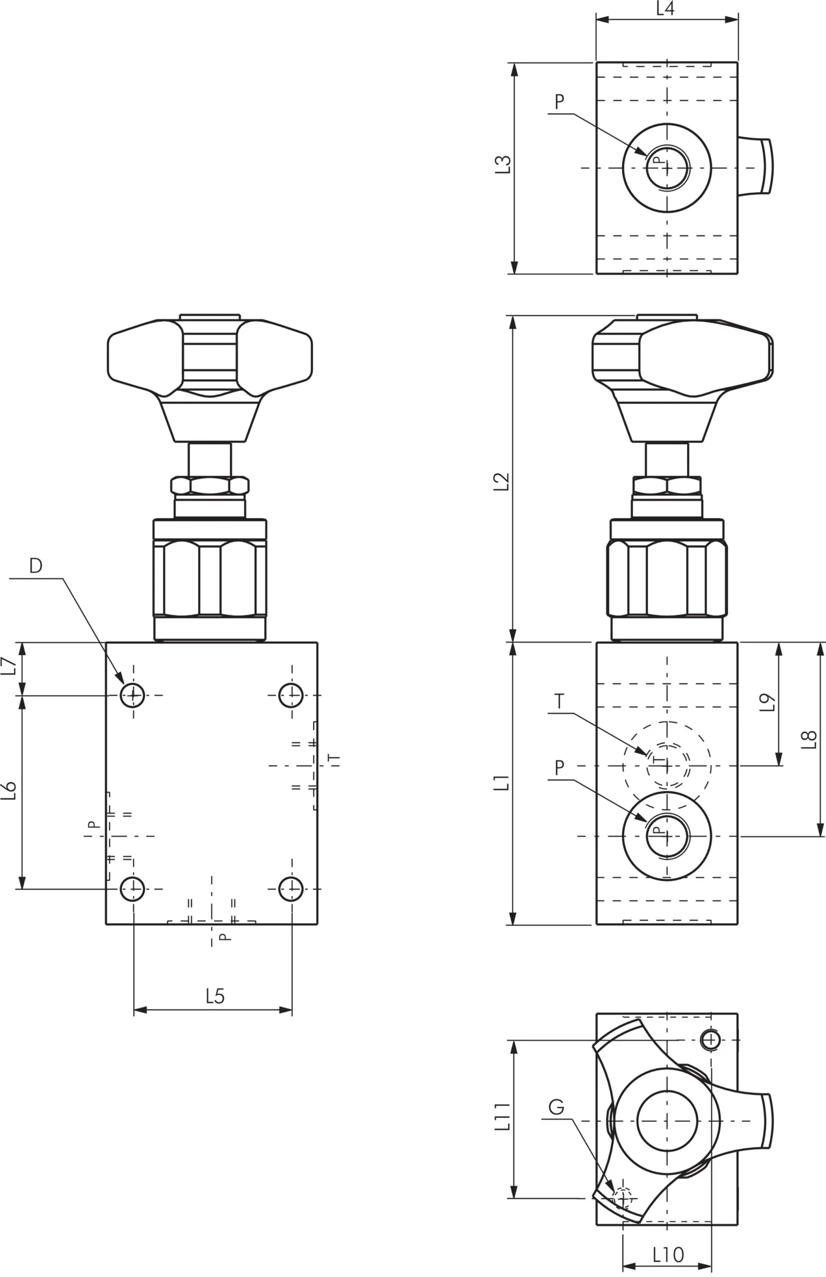 Bosch-Rexroth pressure limiting valve G 1/4",1 to 25 bar/50 l/min Item number: DBDH6G1X/25