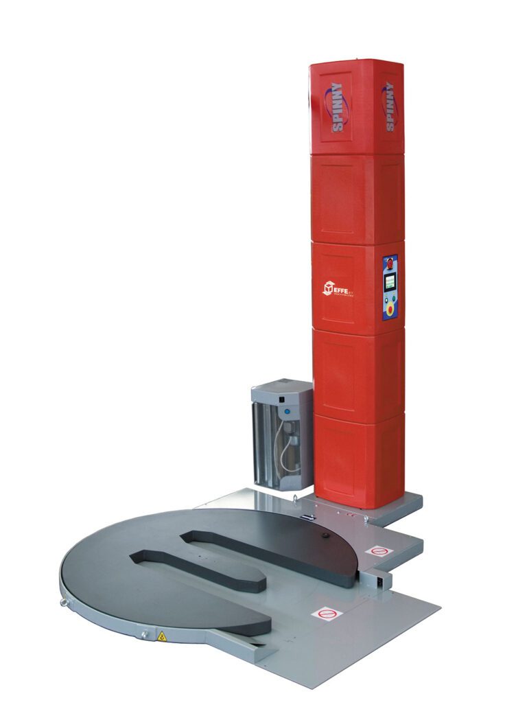 ნახევრად ავტომატური პალეტის შესაფუთი მბრუნავი პლატფორმით